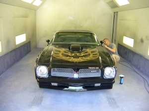In booth after decals
